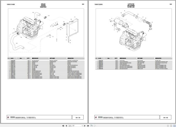 Wacker Neuson Dumper 850 Spare Parts List 1000081418 2