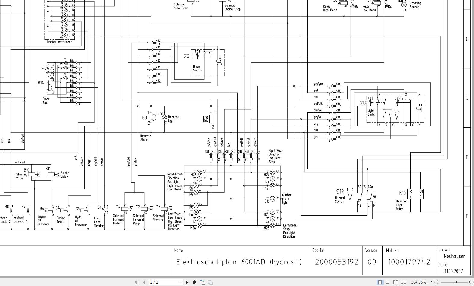 Wacker Neuson Dumper 9001 10001 Electrical Diagrams 1