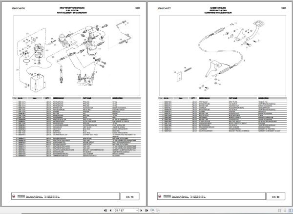Wacker Neuson Dumper 9001 Spare Parts List 1000114820 2