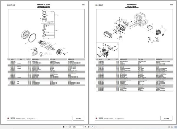 Wacker Neuson Dumper 9001 Spare Parts List 1000190306 2