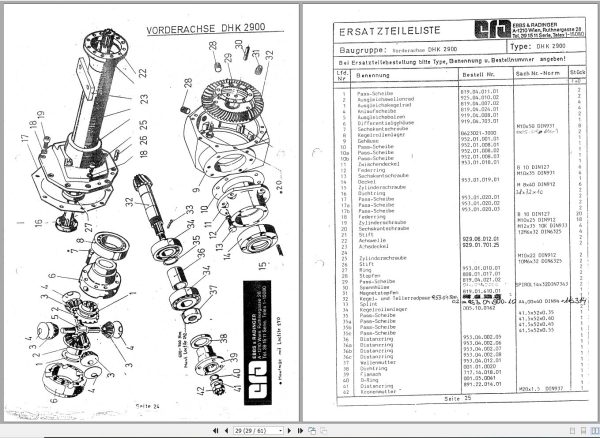 Wacker Neuson Dumper DHK 2900 Spare Parts List 2