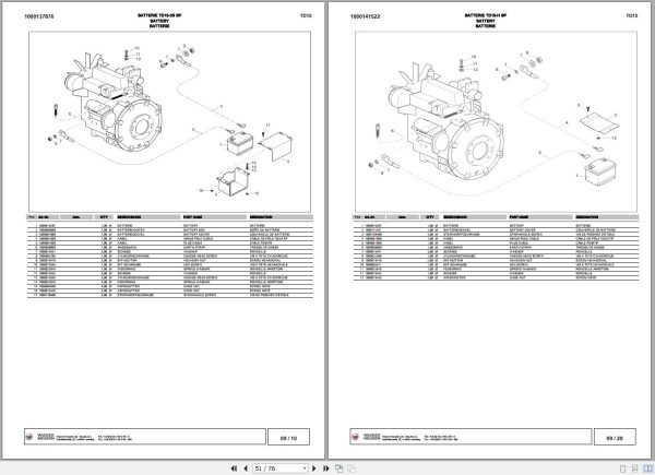 Wacker Neuson Dumper TD15 Spare Parts List 1000178488 2