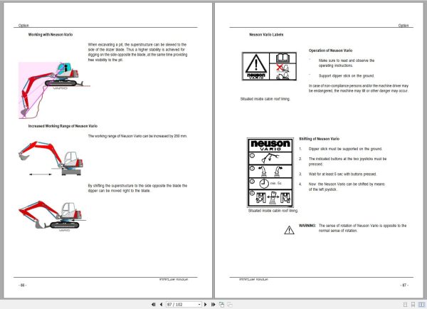 Wacker Neuson Excavator 12002 RD Operating Manual 9707672 2