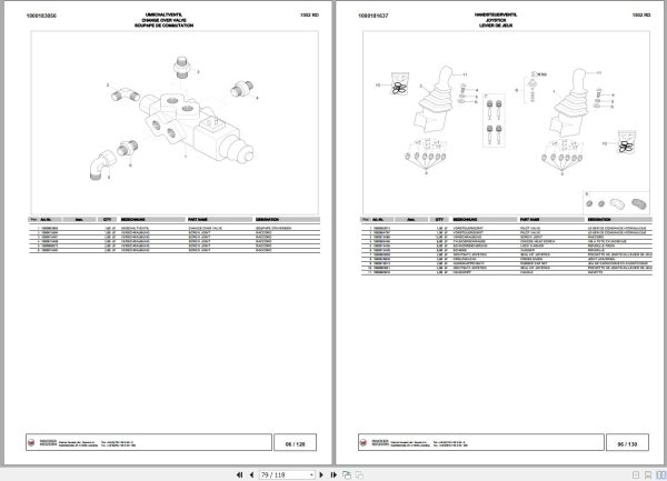 Wacker Neuson Excavator 1502 RD Spare Parts List 1000015250 2