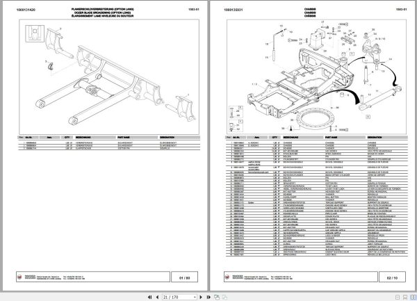 Wacker Neuson Excavator 1503 Spare Parts List 1000135989 2