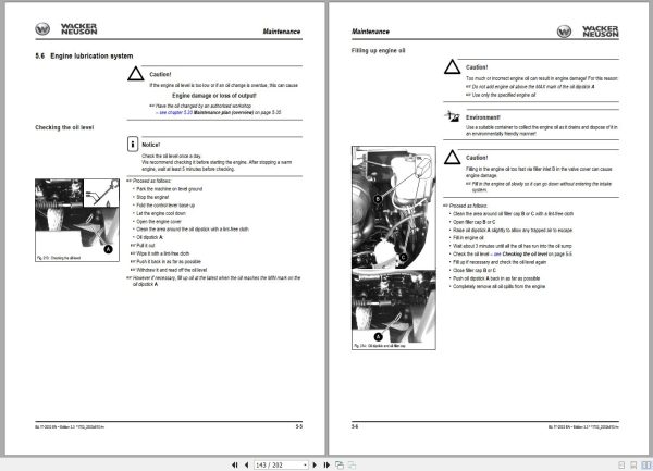 Wacker Neuson Excavator 1703 2003 Operating Manual 1000188437 2