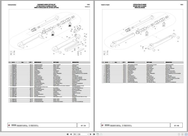 Wacker Neuson Excavator 1903 Spare Parts List 1000141530 2