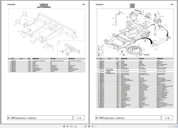 Wacker Neuson Excavator 2404 AF05219 Spare Parts List 1000242189 2