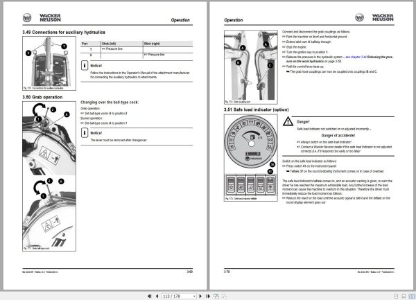 Wacker Neuson Excavator 2404 Operating Manual 1000243672 2
