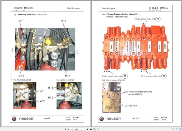 Wacker Neuson Excavator 2503 3503 3003 3703 Service Manual and Diagram 1000081433 2