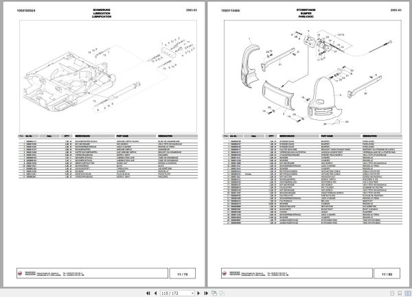 Wacker Neuson Excavator 2503 Spare Parts List 1000179989 2