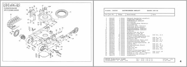 Wacker Neuson Excavator 2600 2800 3000 3200 RD Spare Parts List 1000015270 2