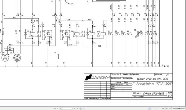 Wacker Neuson Excavator 2702 3602 Electrical Diagrams 2