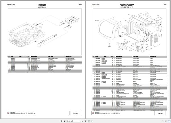 Wacker Neuson Excavator 3003 Spare Parts List 1000015264 2