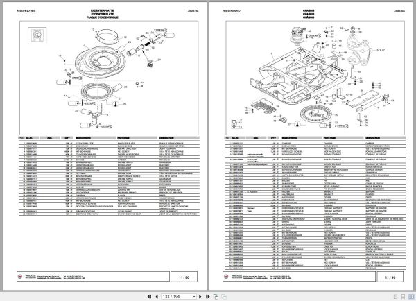 Wacker Neuson Excavator 3503 2.0 Spare Parts List 1000189534 2