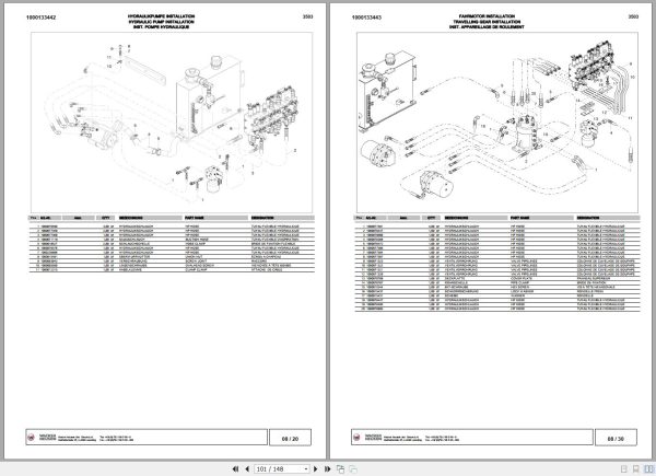 Wacker Neuson Excavator 3503 Spare Parts List 1000142100 2