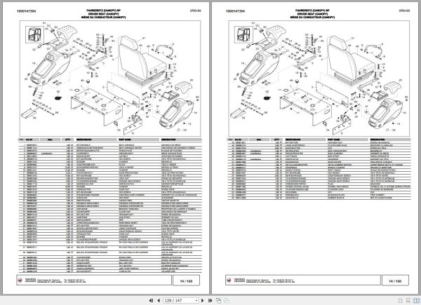 Wacker Neuson Excavator 3703 Spare Parts List 1000181247 2