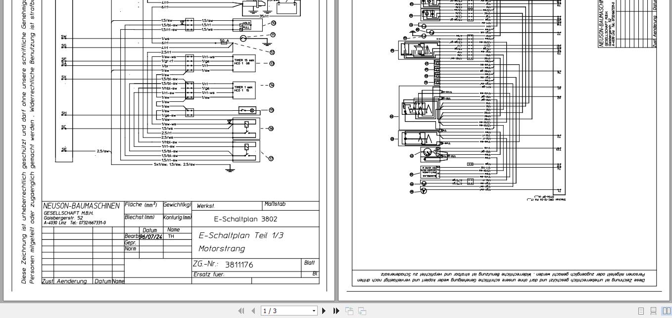 Wacker Neuson Excavator 3802 5501 Electrical and Hydraulic Diagrams 1