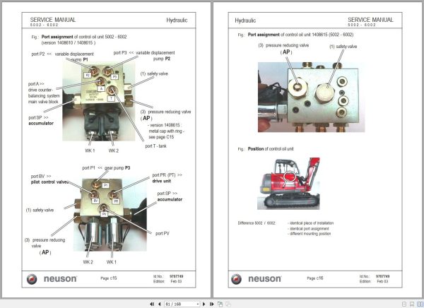 Wacker Neuson Excavator 5002 6002 Service Manual and Diagram 1000081434 2