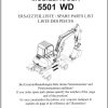 Wacker Neuson Excavator 5501 WD Spare Parts List 1000015259 1