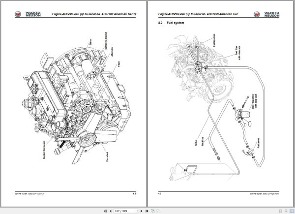 Wacker Neuson Excavator 75Z3 Service Manual and Diagram 1000132821 2