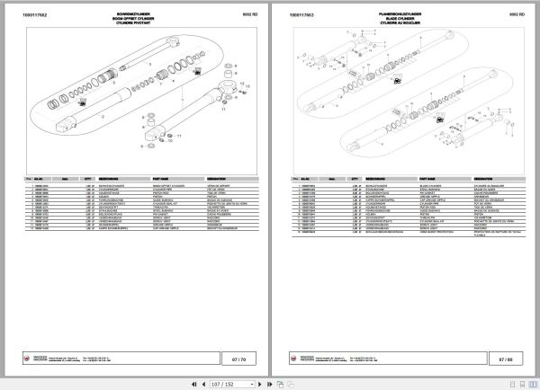 Wacker Neuson Excavator 8002 Spare Parts List 1000015262 2