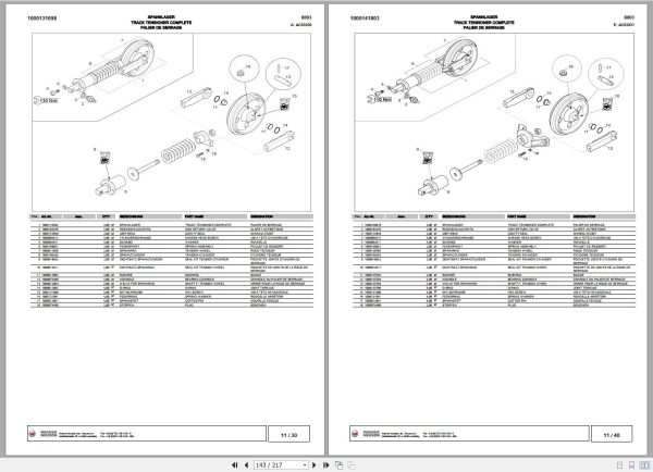 Wacker Neuson Excavator 8003 Spare Parts List 1000137282 2