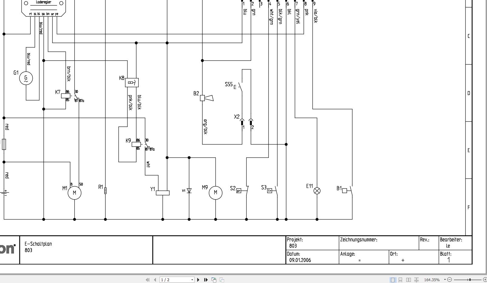 Wacker Neuson Excavator 803 Electrical and Hydraulic Diagrams 1