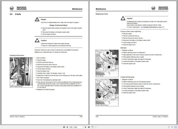 Wacker Neuson Excavator 9503 Operating Manual 1000171927 2