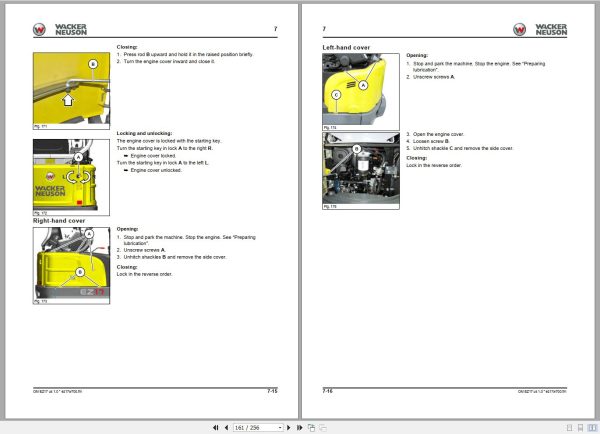 Wacker Neuson Excavator EZ17 Operating Manual 5200019151 2