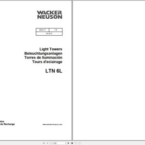 Wacker Neuson Light Towers LTN 6L Parts Manual 348628422 1