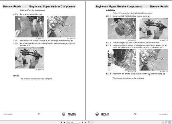 Wacker Neuson Ramer BS50 BS700 DS70 DS 720 Repair Manual 91951874 2