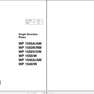Wacker Neuson Single Direction Plates WP1550 WP1540 Repair Manual 389275810 1