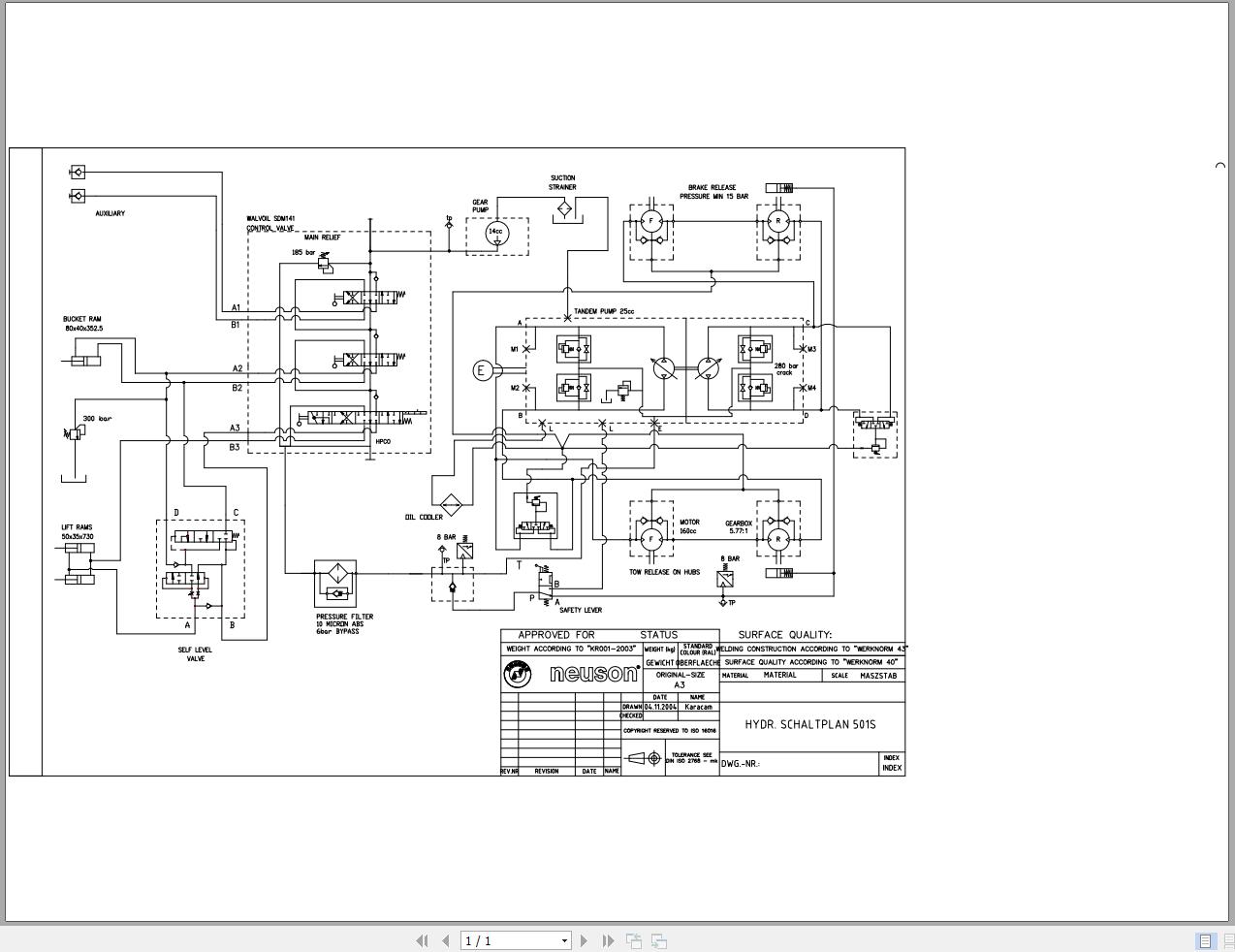 Wacker Neuson Skid Steer Loader 501 Electrical and Hydraulic Diagrams 1