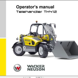 Wacker Neuson Telehandlers TH412 Operating Manual 1000322898 1