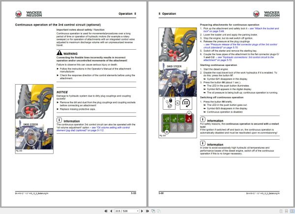 Wacker Neuson Telehandlers TH627 Operating Manual 1000390678 2