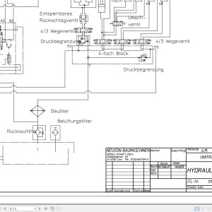 Wacker Neuson UNITRAC RF 250 Hydraulic Diagram 9111010 1