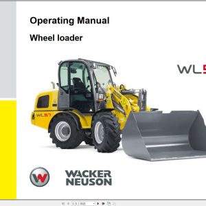Wacker Neuson Wheel Loader WL57 Operating Manual 1000289675 1