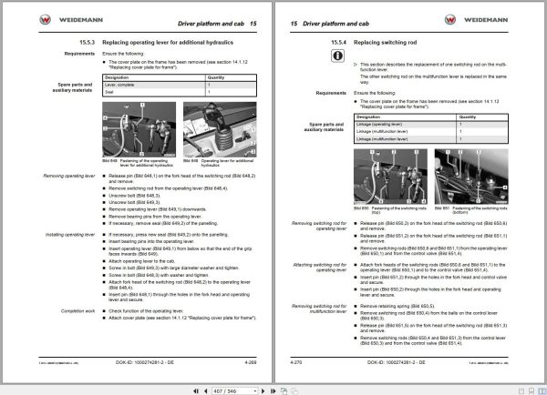 Weidemann Telehandlers T4512 Repair Manual 1000274281 2 2