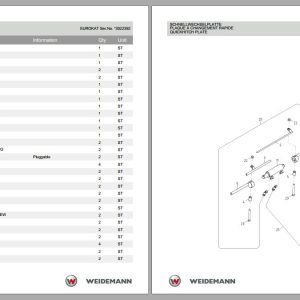 Weidemann Telelhandlers 4512CC40 Spare Parts List 338217773 Weidemann Telelhandlers 4512Cc40 Spare Parts List 338217773 2
