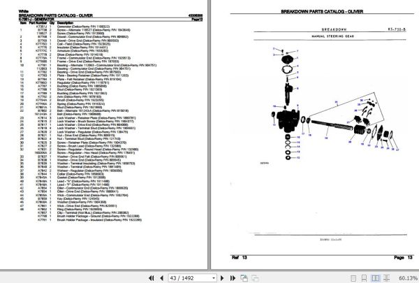 White Breakdown Parts Catalog 43305300 2