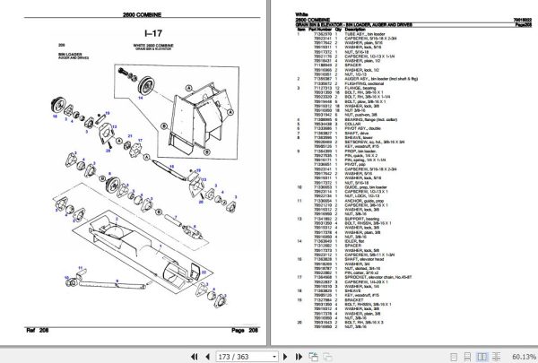 White Combine 2600 Parts Catalog 79015022 3