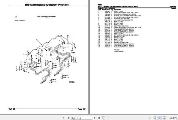White Cummins Engine 8310 Parts Catalog 79021593 3
