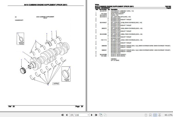 White Cummins Engine 8410 Parts Catalog 79021595 2