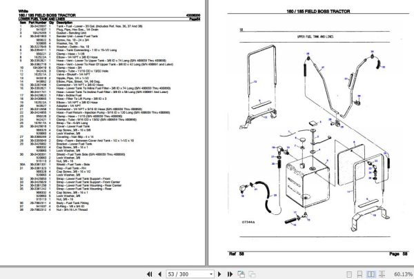 White Field Boss Tractor 160 185 Parts Catalog 43338200 3