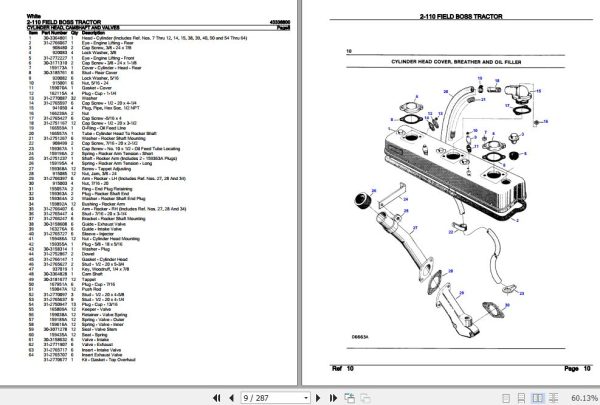 White Field Boss Tractor 2 110 Parts Catalog 43336800 2