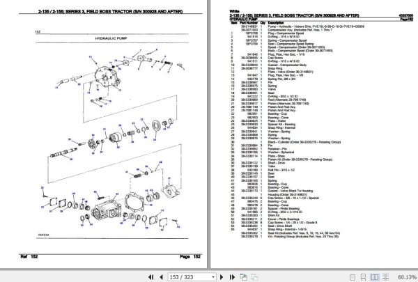White Field Boss Tractor 2 135 2 155 Series 3 Parts Catalog 43337000 3