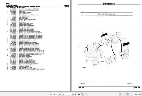White Field Boss Tractor 2 150 Parts Catalog 43322200 2