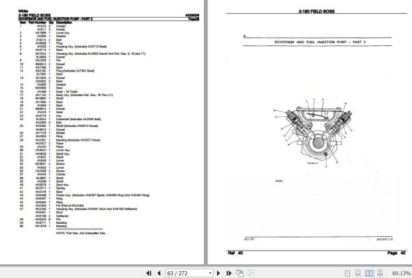 White Field Boss Tractor 2 180 Parts Catalog 43329200 2