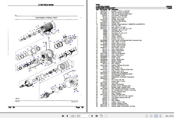 White Field Boss Tractor 2 180 Parts Catalog 43329200 3